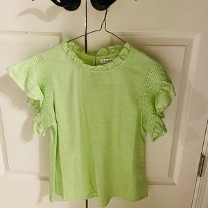 THML mint green ruffle top